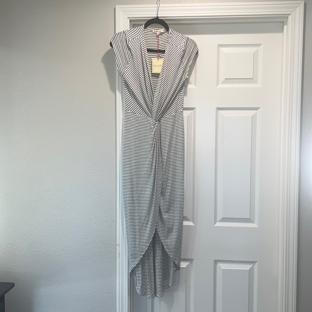 Black and white stripped dress NWT